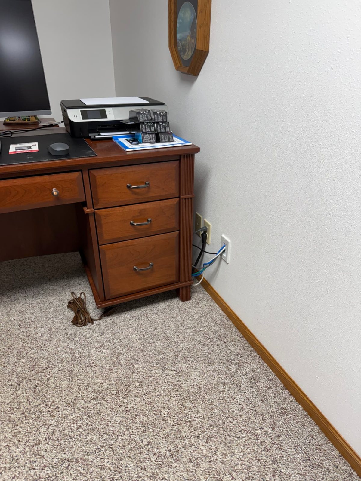 New network drop at the office desk — real All Things Tech project by All Things Tech in Nebraska
